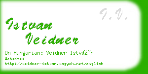 istvan veidner business card